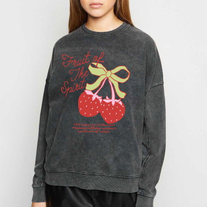 Fruit Of The Spirit Christian Washed Sweatshirt