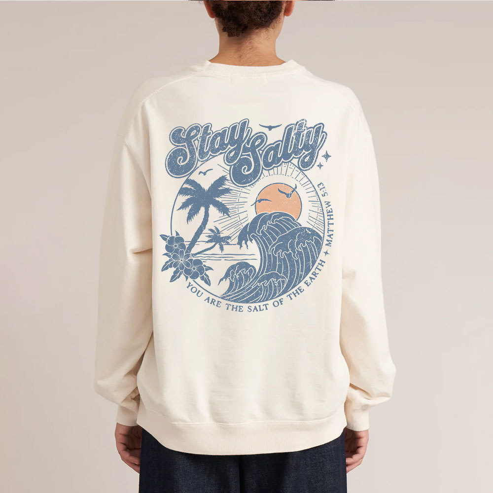 Stay Salty Christian Washed Sweatshirt