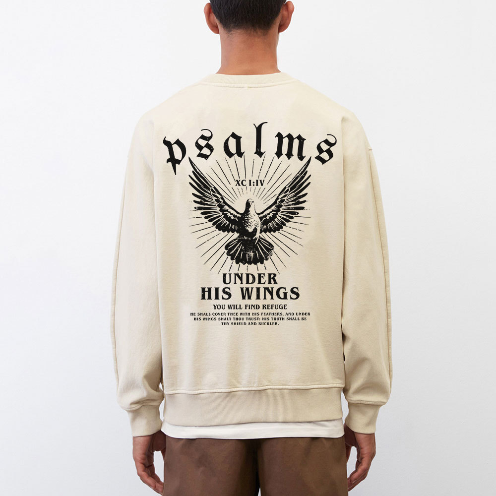 Under His Wings Christian Washed Sweatshirt
