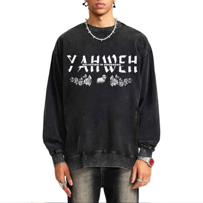 YAHWEH Christian Washed Sweatshirt