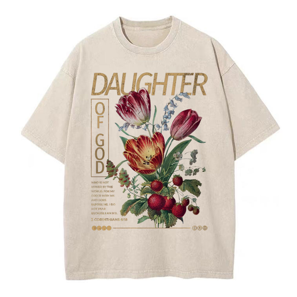 Daughter Of God Christian Washed T-Shirt