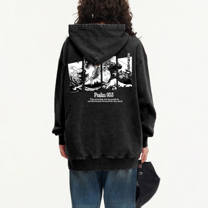 The Sea Is His Christian Washed Hoodie 