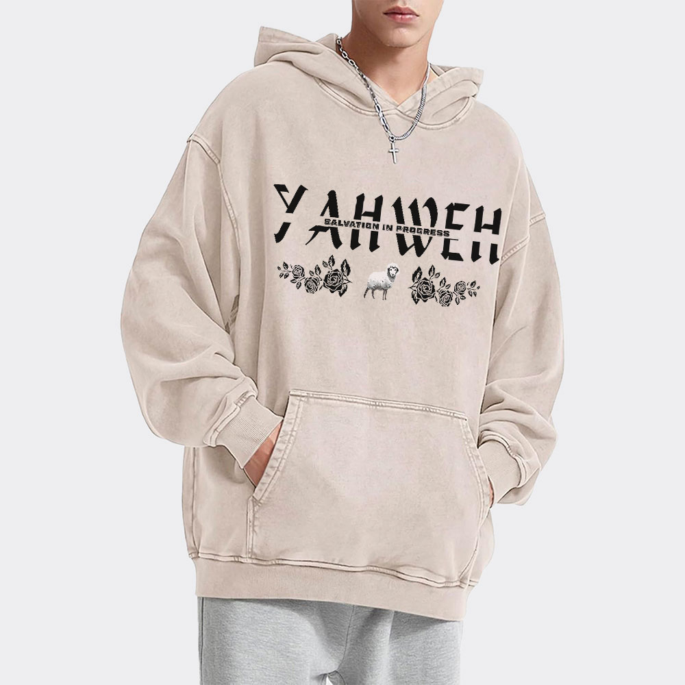 YAHWEH Christian Washed Hoodie 