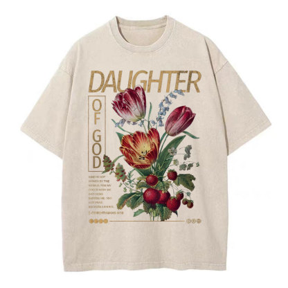 Daughter Of God Christian Washed T-Shirt