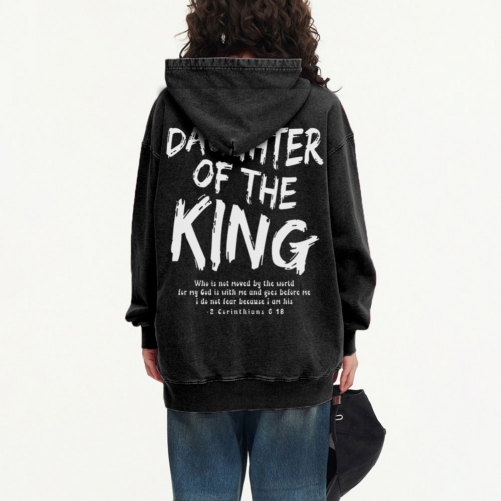 Daughter Of The King Christian Washed Hoodie