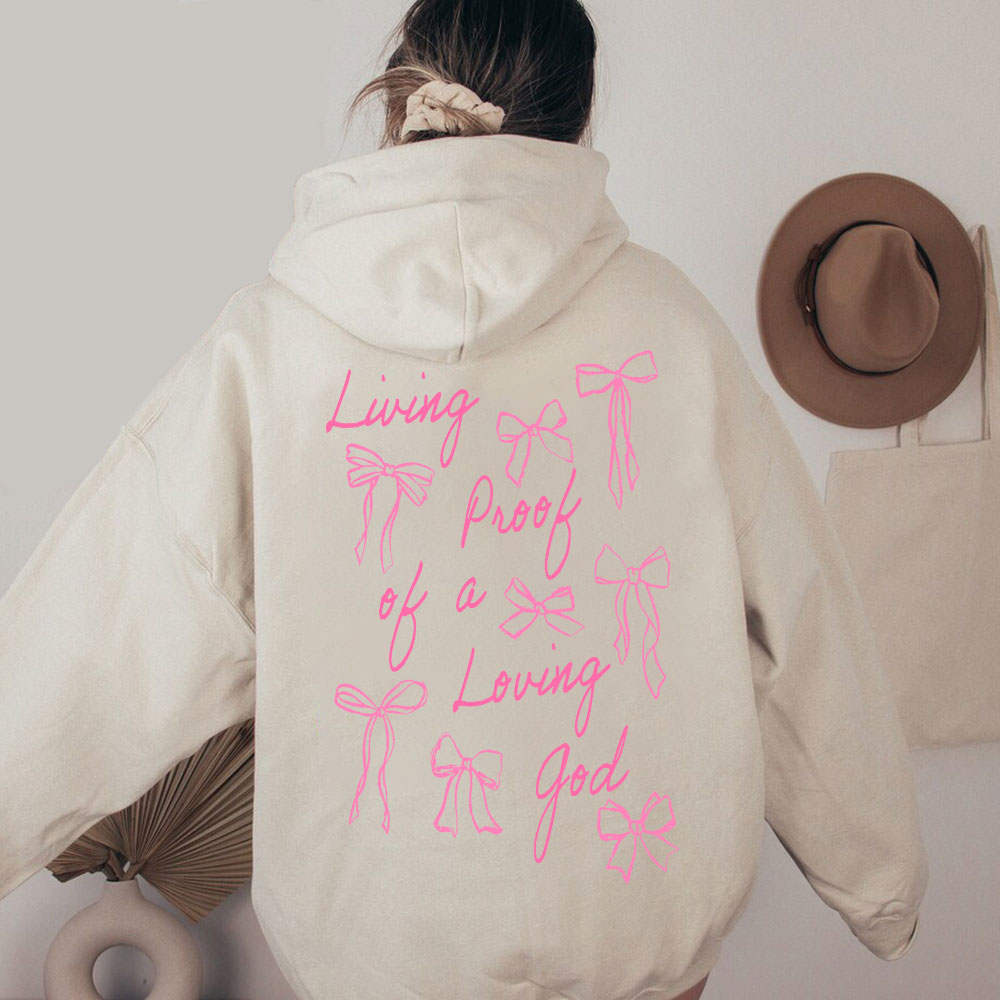 Living Proof Of A Loving God Christian Washed Hoodie