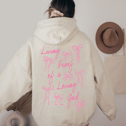 Living Proof Of A Loving God Christian Washed Hoodie