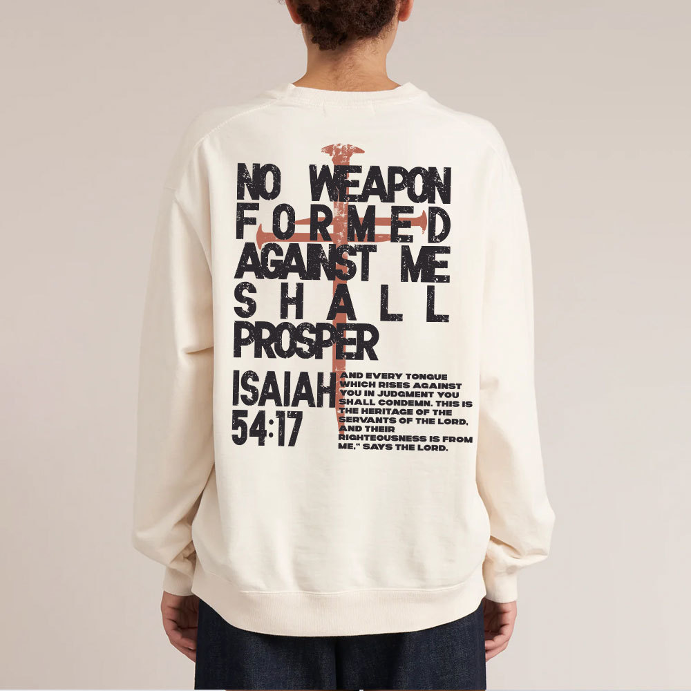 No Weapon Christian Washed Sweatshirt