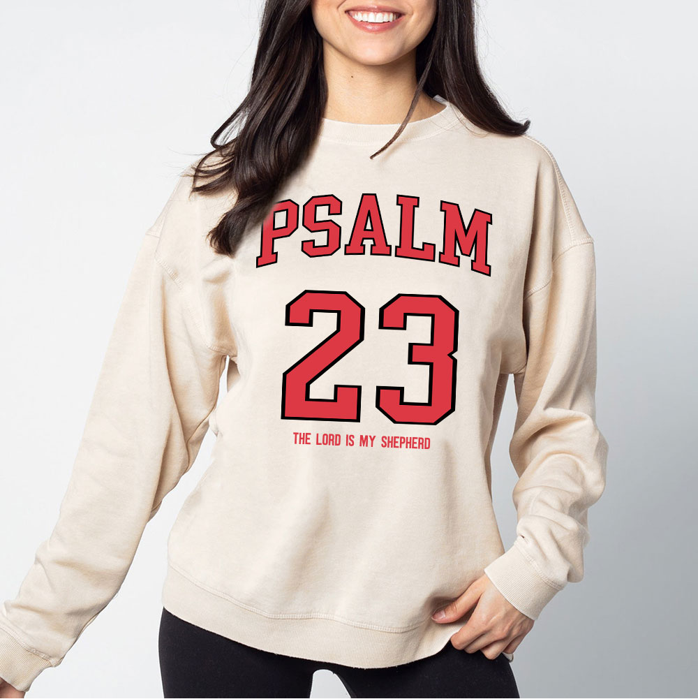 Psalm 23 Christian Washed Sweatshirt