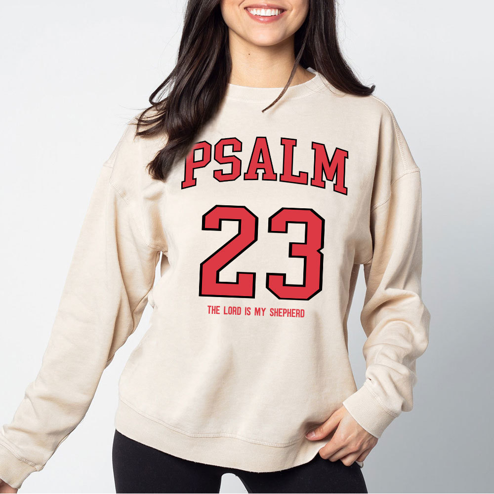 Psalm 23 Christian Washed Sweatshirt