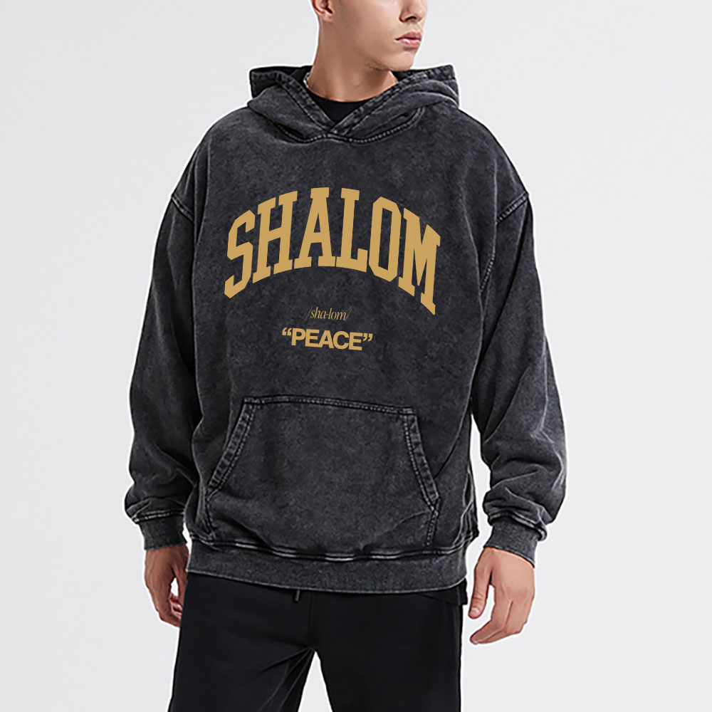 SHALOM Christian Washed Hoodie