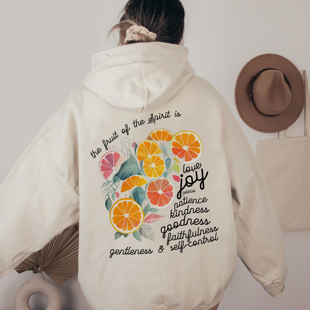 The Fruit Of The Spirit Is Love Christian Washed Hoodie