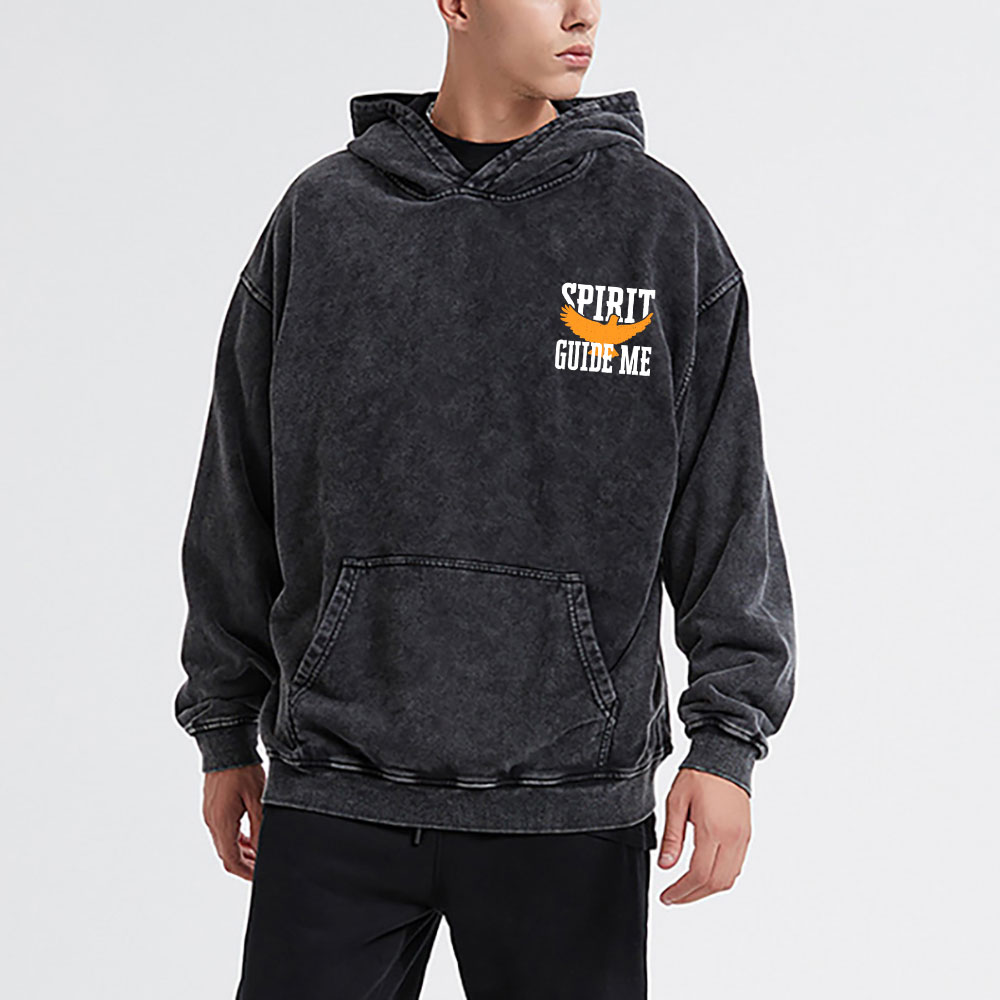 Spirit Guide Me Christian Washed Hoodie