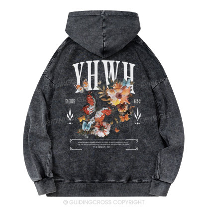 YHWH Christian Washed Hoodie