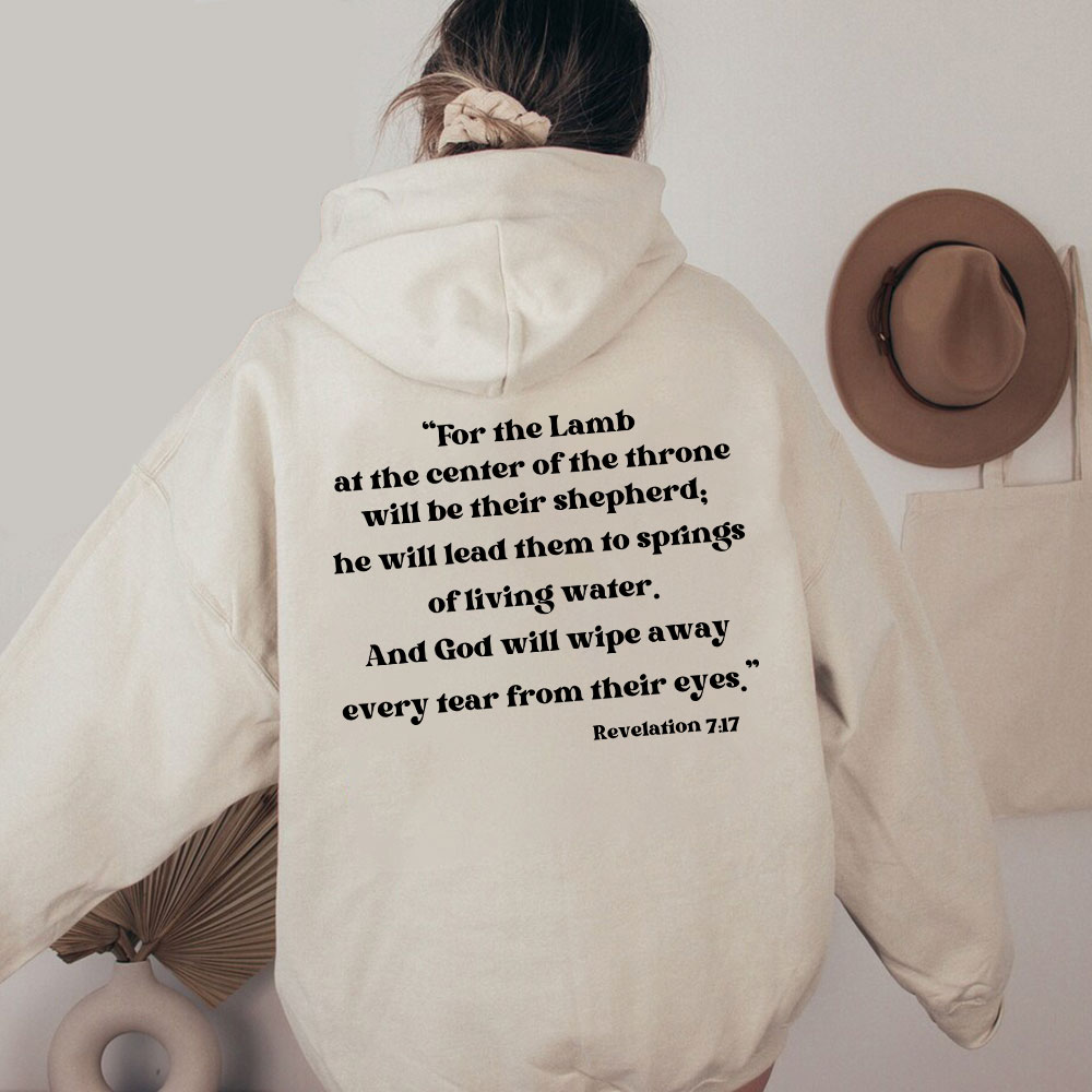 My Hope Is In The Lamb Christian Washed Hoodie