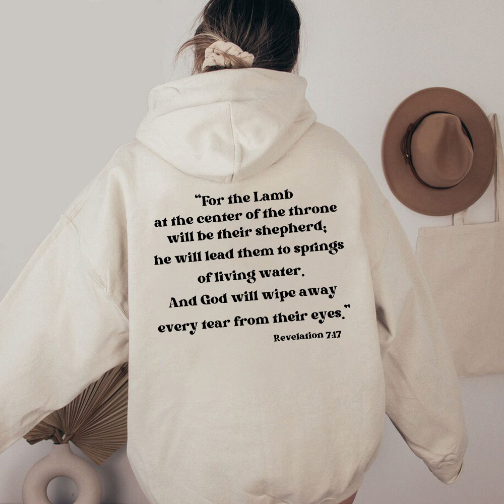 My Hope Is In The Lamb Christian Washed Hoodie