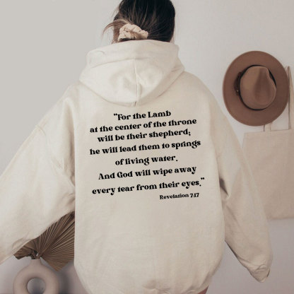 My Hope Is In The Lamb Christian Washed Hoodie