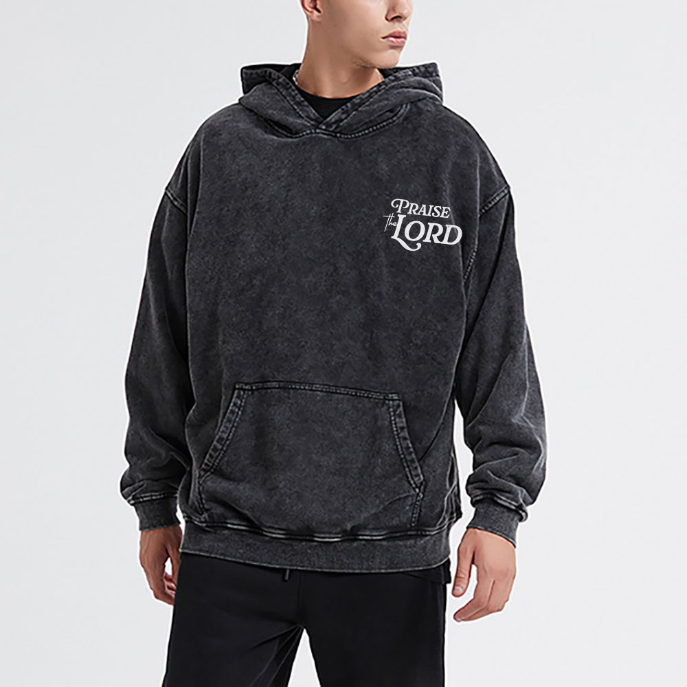 Praise The Lord Christian Washed Hoodie