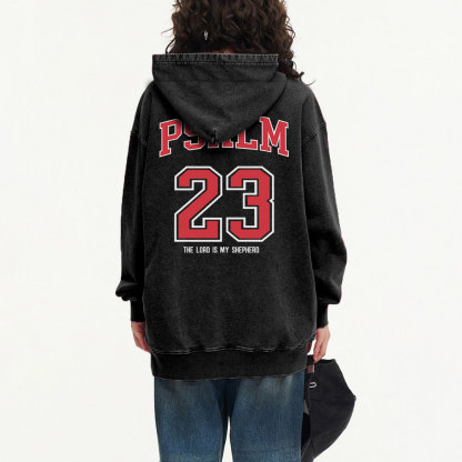 Psalm 23 Christian Washed Hoodie