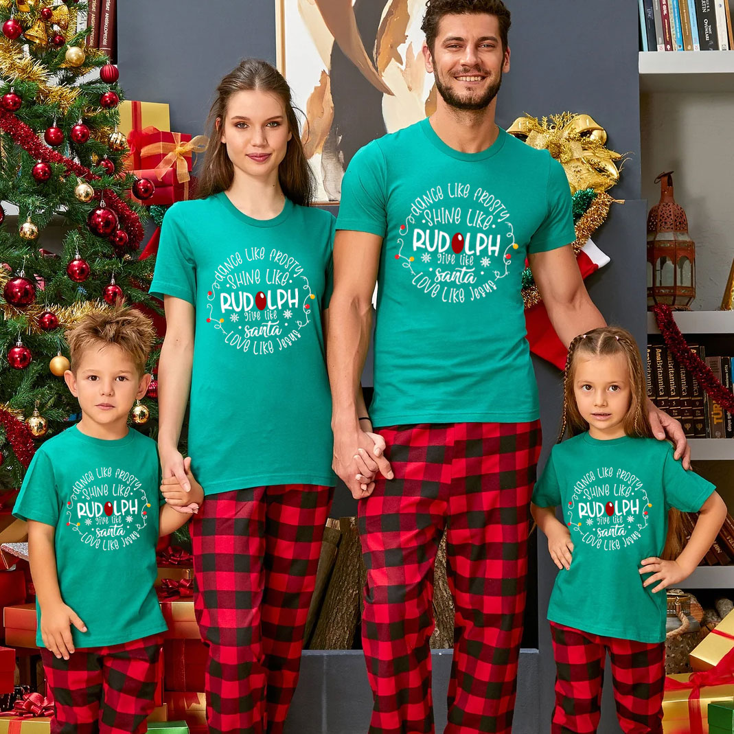Personalized Dance Like Frosty Christmas Family Matching Shirts