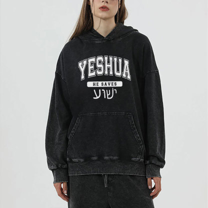 Yeshua Christian Washed Hoodie 