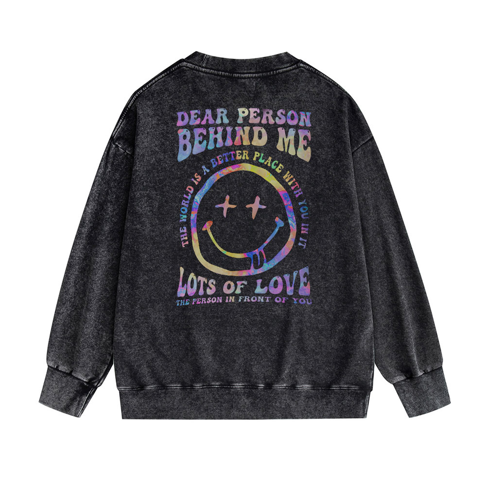Dear Person Behind Me Christian Washed Sweatshirt