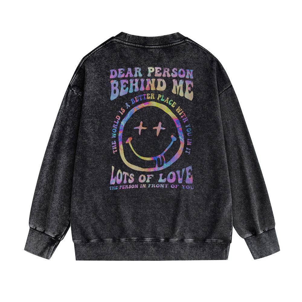 Dear Person Behind Me Christian Washed Sweatshirt