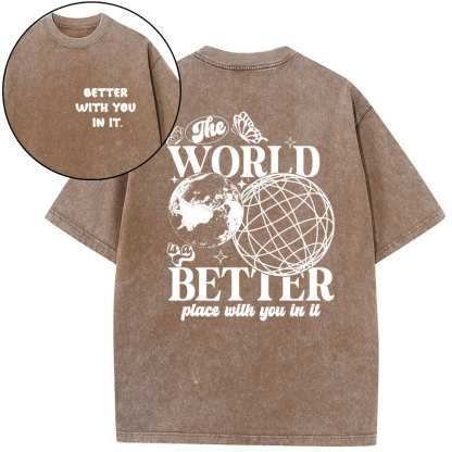 Better With You In It Christian Washed T-Shirt