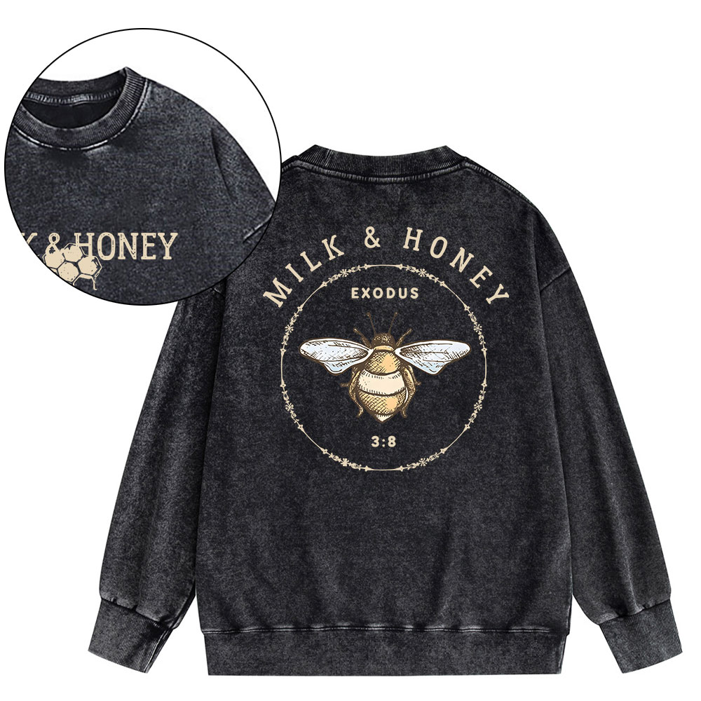 Milk And Honey Christian Washed Sweatshirt