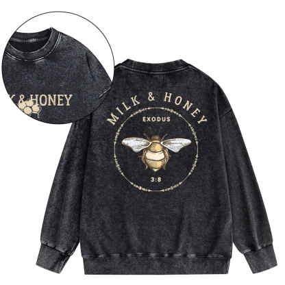Milk And Honey Christian Washed Sweatshirt