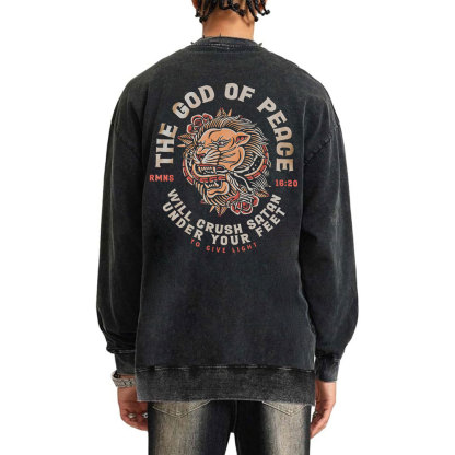 The God Of Peace Christian Washed Sweatshirt