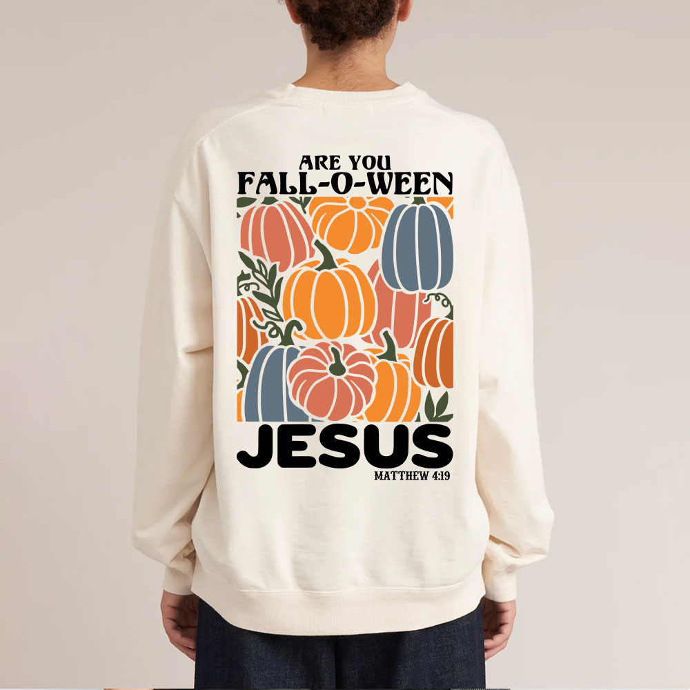Are You FALL-O-WEEN Jesus Christian Washed Sweatshirt