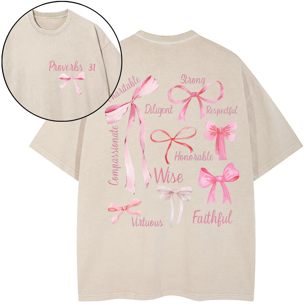 Faithful And Wise Christian Washed T-Shirt