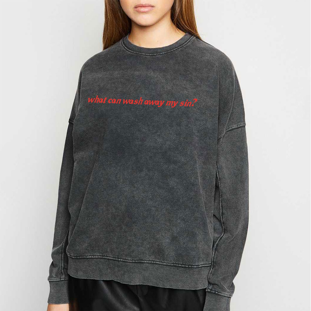 Nothing But The Blood Of Jeuss Christian Washed Sweatshirt