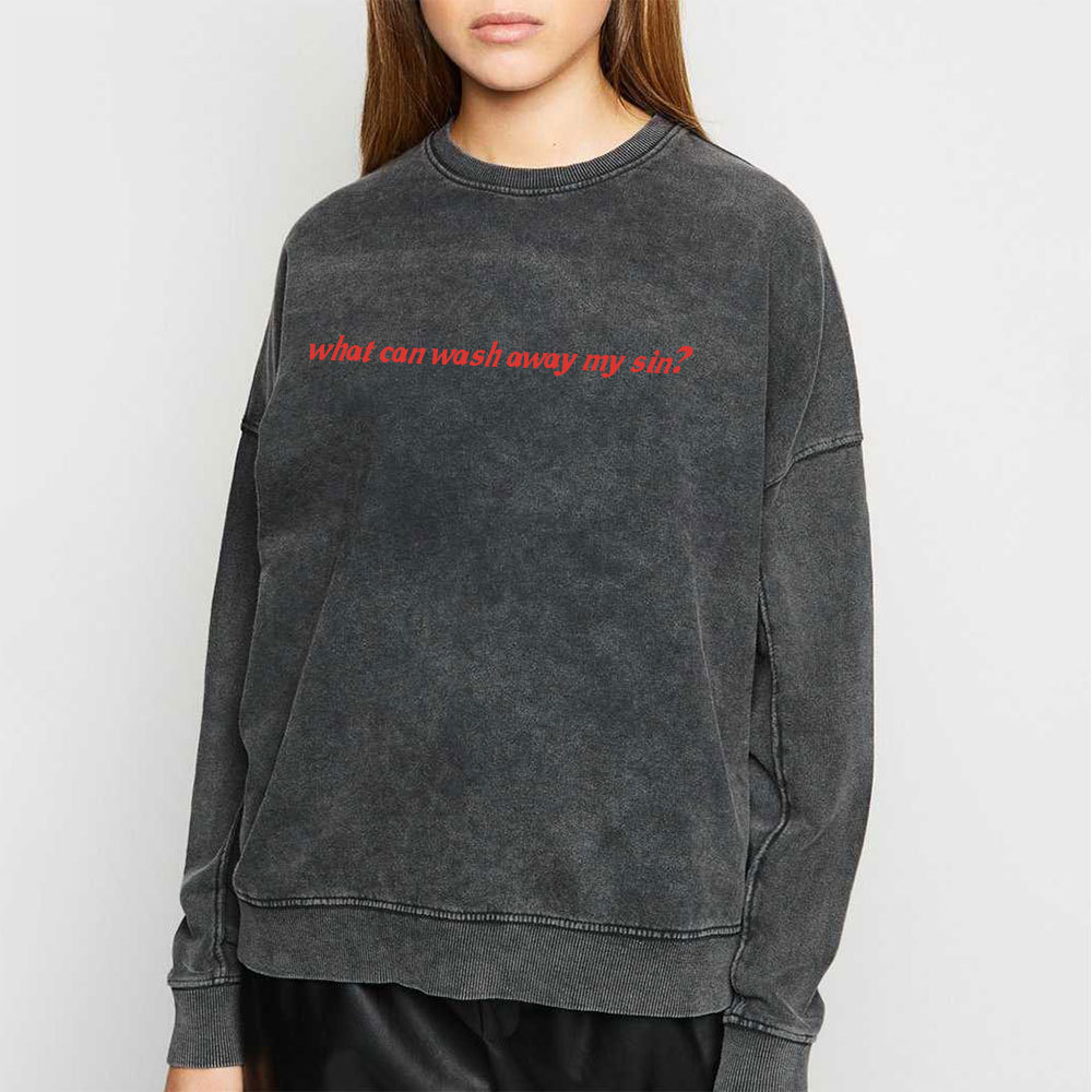 Nothing But The Blood Of Jeuss Christian Washed Sweatshirt