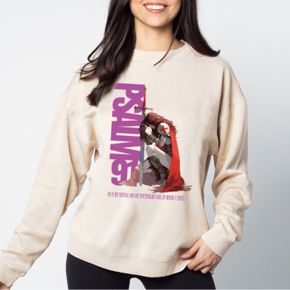 PSALM Christian Washed Sweatshirt