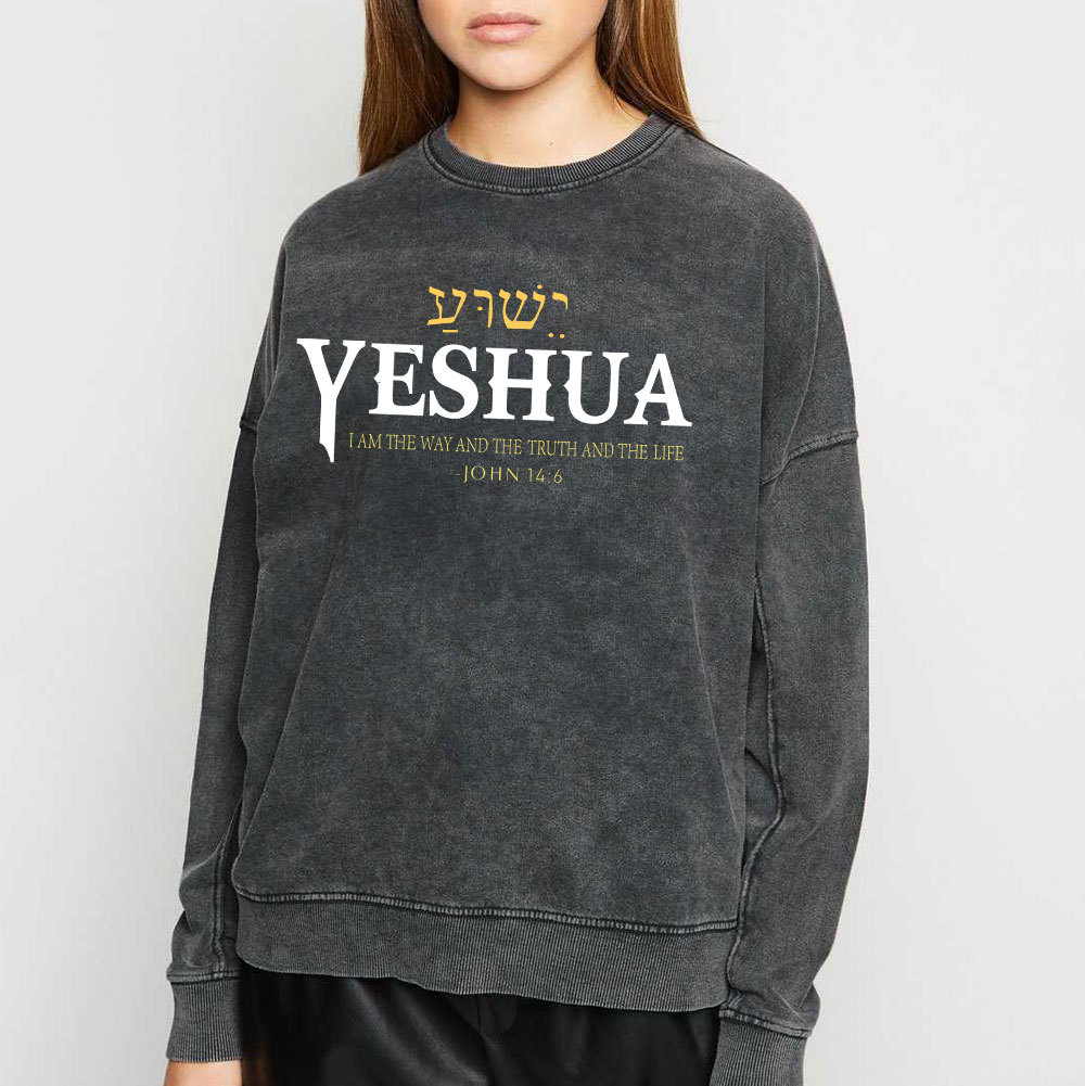 YESHUA Christian Washed Sweatshirt