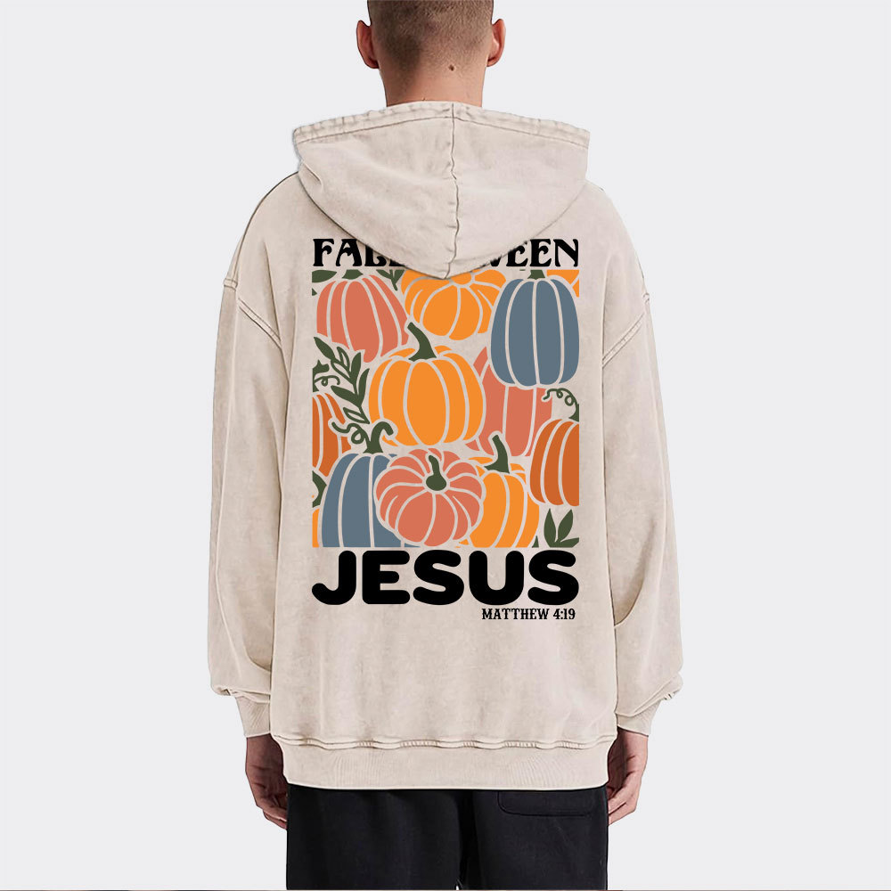 Are You FALL-O-WEEN Jesus Christian Washed Hoodie