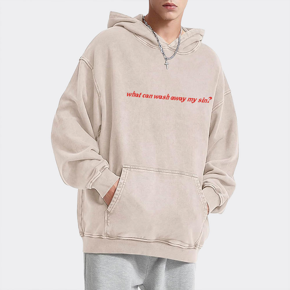 Nothing But The Blood Of Jeuss Christian Washed Hoodie