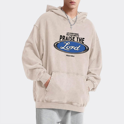 Praise The Lord Christian Washed Hoodie