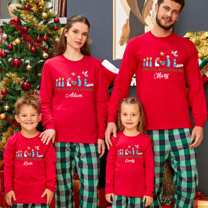 Personalized A Thrill Of Hope Christmas Family Matching Long Sleeve T-Shirt