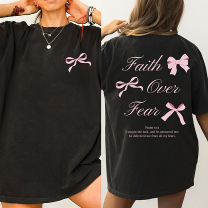Faith Over Fear Christian Washed T-Shirt