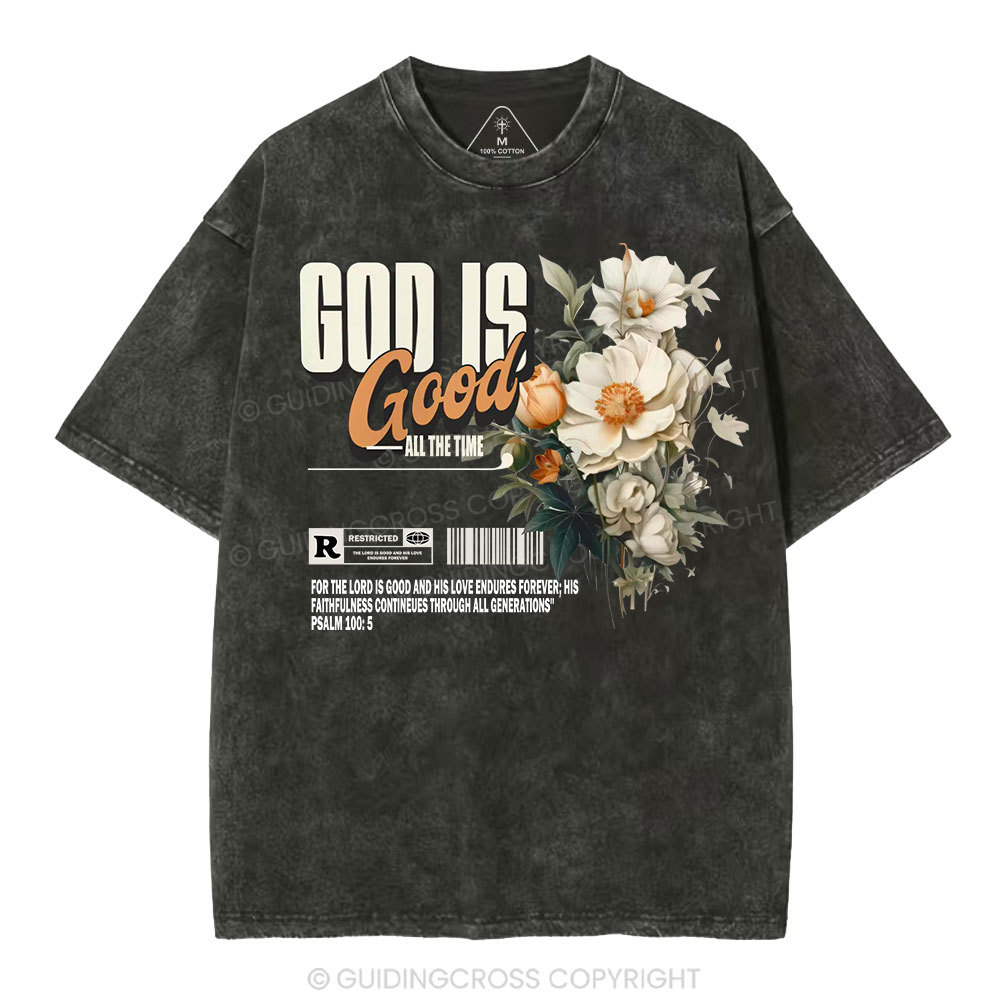 God Is Good Christian Washed T-Shirt