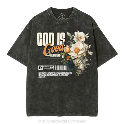 God Is Good Christian Washed T-Shirt
