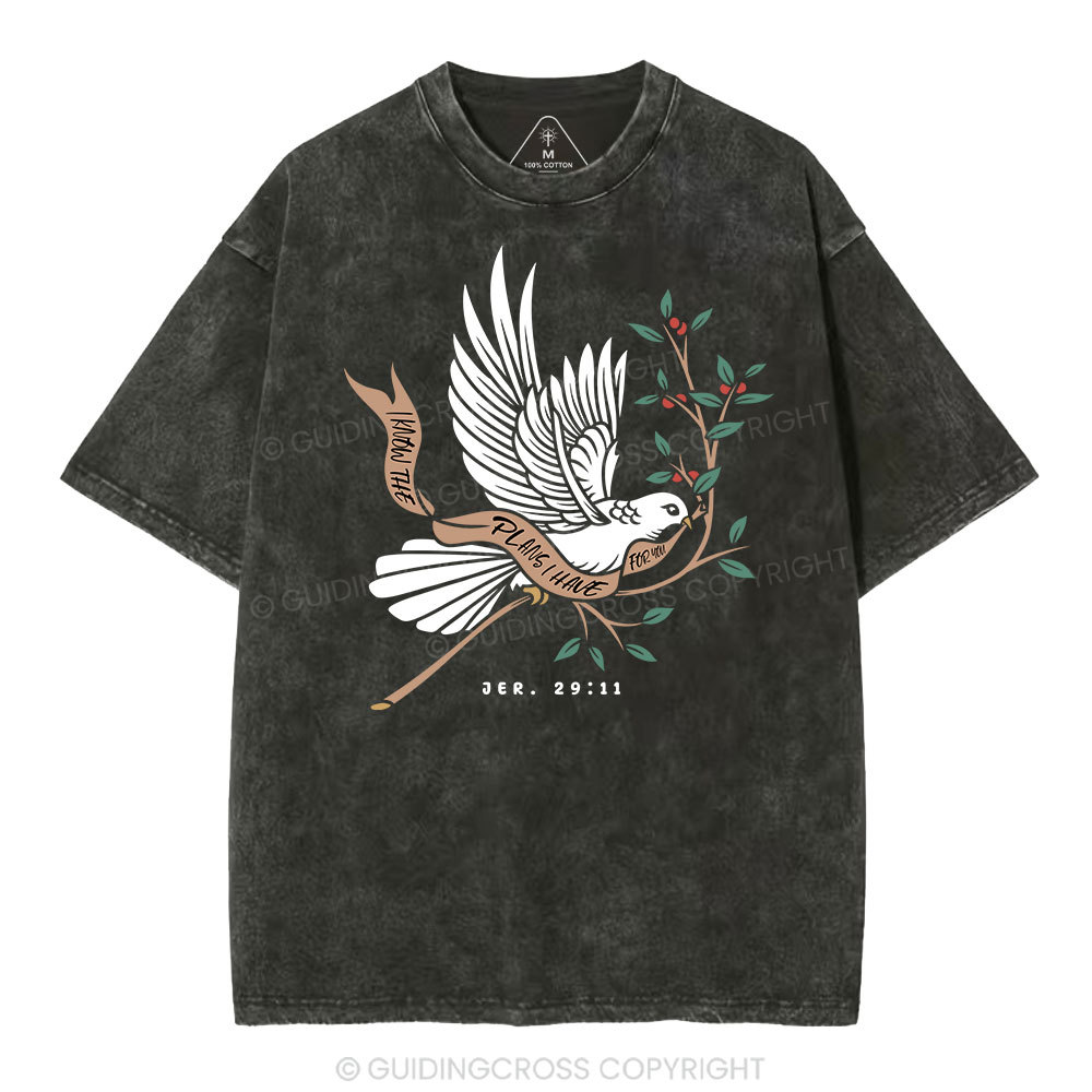I Know The Plans I Have For You Christian Washed T-Shirt