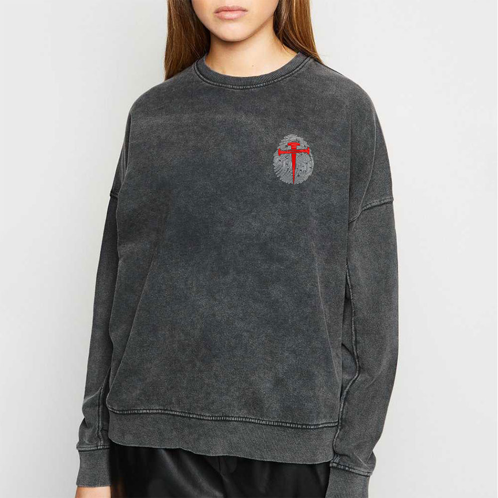You Are Complete In Christ Christian Washed Sweatshirt