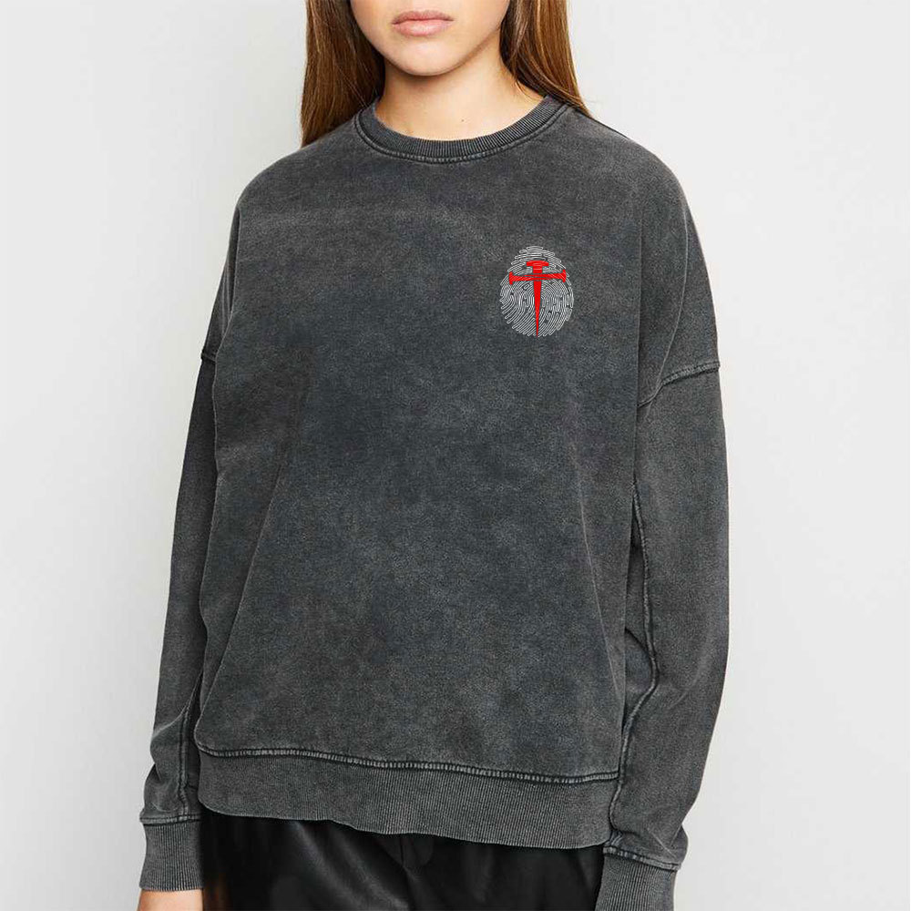 You Are Complete In Christ Christian Washed Sweatshirt