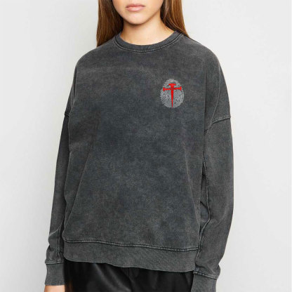 You Are Complete In Christ Christian Washed Sweatshirt