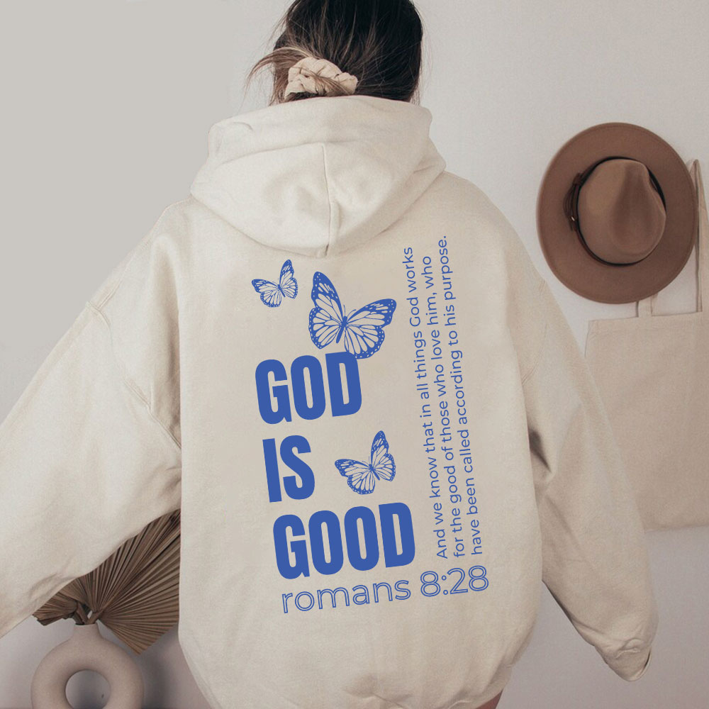 God Is Good Christian Washed Hoodie