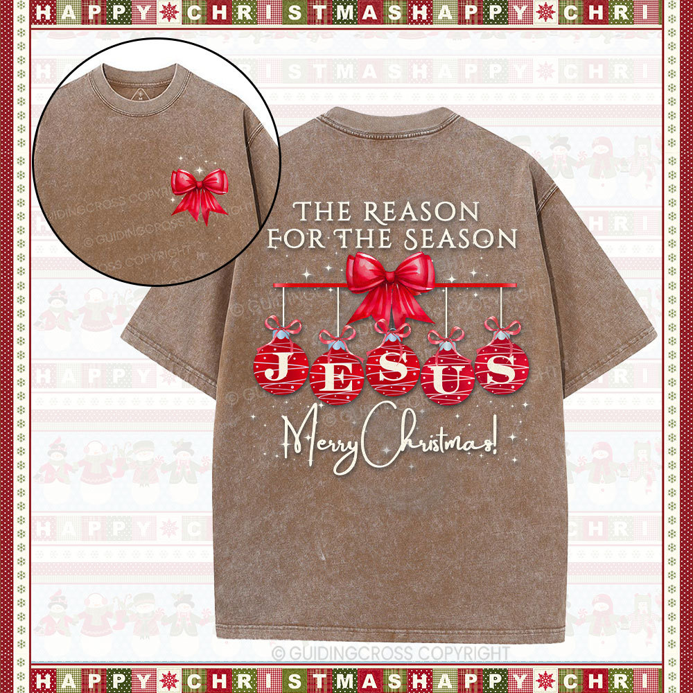 Jesus Reason For Season Christian Washed T-Shirt